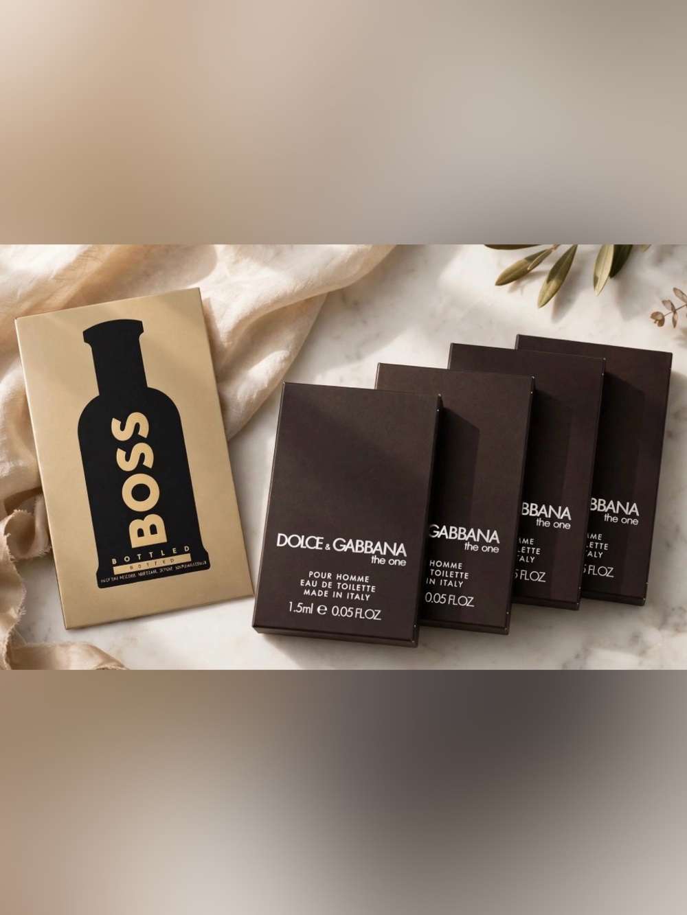🆕👨🏻‍💼Dolce & Gabbana The One Pour Homme EDP 6mL & Boss Bottled 1.5mL